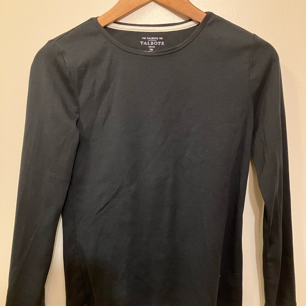 Talbots Black and White Tee